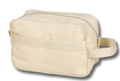 Cotton canvas cosmetic bag